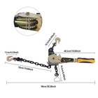 2 Pieces Tow Chain Ratchet Binder W  G70 Chain 6600 Lbs Wll For 3 8-1 2in Chain