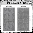 Gray Skeleton Halloween Hand Towels 3 Pack  13 8x29 5 Cotton Jacquard