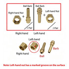 Brass Swivel Ball Hose Barb Fitting Cone End  Swivel Nut Bspp npt  Metric Rh Lh