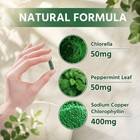 Natural Vegan Chlorophyll Pills  Full Body Deodorizer Detox Digestive Support