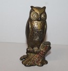 Antique Cast Iron Coin Penny Owl Bank