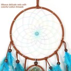 Traditional Dream Catcher Blue Tree Of Life With Feathers Handmade Indians Craft