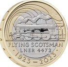 2023 Centenary Of The Flying Scotsman Train Bi Colo   2 Bu Coin W edge  Gift Dad