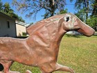 Antique 30  Copper Running Horse Weathervane Topper Primitive Folk Art