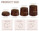 Onedream Wooden Furniture Risers Blocks - 1 Inch Set Of 4 1 Inches  Walnut