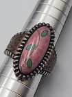 Carolyn Pollack Southwest Sterling   Stamped Copper Rhodonite Chunky Ring-size 9