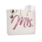Elegantpark Future Mrs  Large Bride Tote Bag Personalized Wedding Bachelorett   