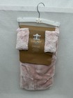 Lullaby Kids Pink Baby Blanket Security Lovey Plush Luxury Velvet Mauve Girls