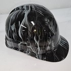 Cap Style Hard Hat Custom Hydro Dipped In Slate Gray Ace Of Skulls