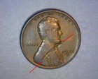 1935 D Lincoln Cent  Defective Planchet    peeled Lamination Obv     us Error Coin