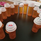 20  Empty Pill Rx Bottles Vials Plastic Storage Prescription Clean