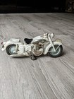 Bandai Motorcycle White  Bmw 500 Friction Tin Toy Japan Rare  