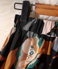 Plus Size 20 2x Stretch Floral Fall Maxi Skirt Black Orange Autumn Leaves Nwt
