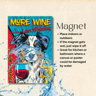 Australian Shepherd Wine Magnet Less Whining Aussie 4x6 Dog Bar Retro Comic Art