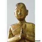 Wood Carving Buddha Myanmar Burma Lacquered Gold Antique 19th Century