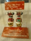 Disney Parks Mickey And Minnie Jingle Bell Ornament Christmas Holiday Set
