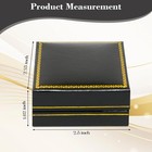    novel Box Black Earring Gift Boxes 2 5x2 75x1 62 In Gold Trim Jewelry Case 