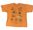 Vintage Y2k Wisconsin Dell Ducks Tour T Shirt Men   s 2xl Orange All Over Print