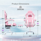 Pink Ergonomic Gaming Chair Coumputer Office Swivel Recliner Seat W  Footrest