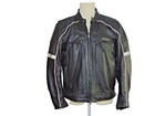 Harley-davidson Leather Fxrg Riding Jacket Mens L Genuine Vent Armor Black