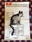 Vintage B Kliban Cat Poster  1975
