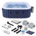 Co-z 6 Adult Inflatable Spa Tub 6 5 Ft Portable Outdoor Hot Tub With Pump Blue