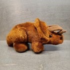 Vintage Dakin Brown Triceratops Dinosaur Plush 9    Prehistoric Pets 1980s
