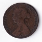 New Brunswick 1864 1c One Copper Large Cent Queen Victoria Vg