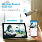 Wireless Security Camera System 8ch Nvr 12   Lcd Monitor Outdoor Cctv 1tb Hdd