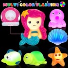 Light Up Bath Toys For Toddlers Kids Girls Baby  No Hole Glow Bath Toys With Bat
