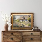 Gold Framed Vintage Cottage Wall Art  Handmade Oil Painting Farmhouse Art Pos   