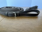 Cotton Web   Leather Draw Reins 1   wide Girth Loop Style