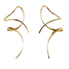 Earrings For Women Spiral Threader Earrings 14k Gold Earrings Hand Bent Dangle E