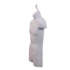 Molded Male Display Form White Torso Mannequin For Retail Tees And Clothing