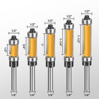 5x 1 4  Shank Flush Trim Top   Bottom Bearing Router Bit 1 2 1-1 2  Cut Diameter