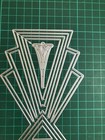 12pcs Art Deco Card Shape Die Set - Largest Die Measures 14 9 X 10 4cm