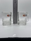 Vintage A w Root Beer Mini Baby Mugs Set Of 2 Heavy Glass 3 1 4  Oval Logo