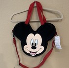 2026 Disney Parks Mini Mickey Mouse Face Canvas  Black Tote Bag New