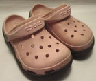 Crocs Off Road Sport Pink brown Outsole  Sturdy W Wear On Sole Youth J1 Clogs
