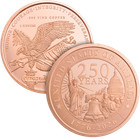 2 Oz Golden State Mint Copper Round - Usa 250th Anniversary  999 Fine-tube Of 25