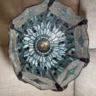 Vintage Stained Glass Dragonfly Lamp Shade Large 17    Tiffany Style Art Nouveau