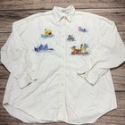Vintage Disney Store Shirt Xxl Embroidered Pooh Tigger Piglet Roo Eeyore Rain