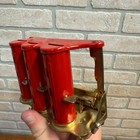 Vintage Red And Gold Clip-on Con Changer 3 Barrel Coin Dispenser