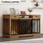 63  Dog Crate Puppy Kennel   Tv Stand End Table Medium Indoor Pet Cage   Divider