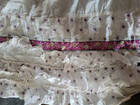 Pottery Barn Kids Brooklyn Baby Crib Skirt Dust Ruffle 3 Tier Purple Paisley Pbk