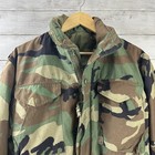 Us Military Cold Weather Field Coat Jacket Men Small Short Green Camo Hooded