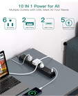6 Ac Outlets   4 Usb Ports Surge Protector     5ft Flat Plug  Wall Mount