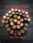 Lincoln Wheat Cent Penny Roll No Duplicates Bu 1909 Ends Pds  50 50 Mix See Info