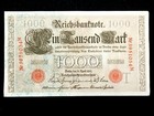  Authentic Historical 1910 Germany 1000 Mark Bank Note With Red Seal - Wwi Bill