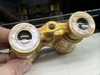 Antique Mother Of Pearl Brass Opera Glasses    lemaire F Paris   